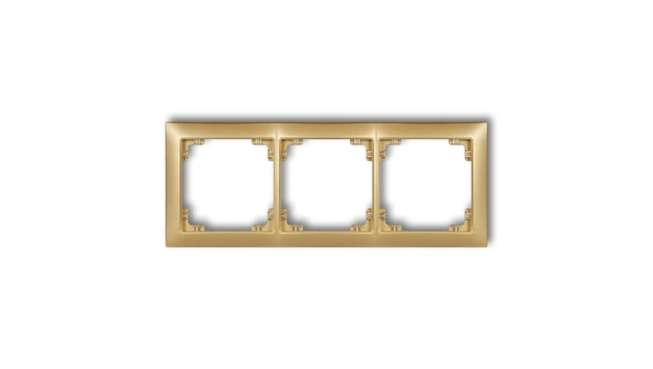 DECO Ramka uniwersalna potrójna z tworzywa DECO Soft złoty 29DRSO-3