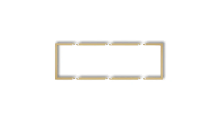 Ramka wypełniająca potrójna serii DECO złoty 29DRW-3