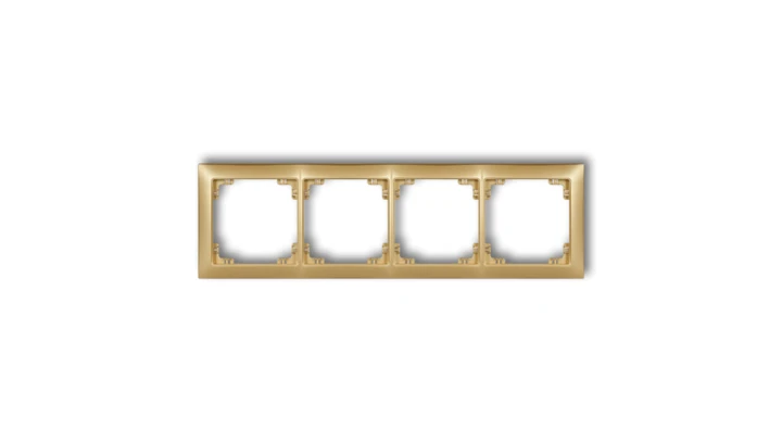 DECO Ramka uniwersalna poczwórna z tworzywa DECO Soft złoty 29DRSO-4