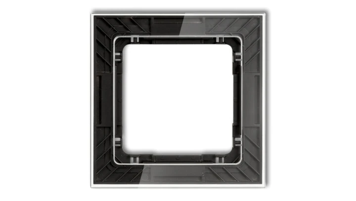 DECO Ramka uniwersalna pojedyncza transparentna DECO Art - efekt szkła (ramka: transparentna spód: czarny) transparentny 52-12-
