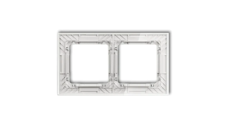 DECO Ramka uniwersalna podwójna transparentna DECO Art - efekt szkła (ramka: transparentna spód: biały) transparentny 52-0-DRS-