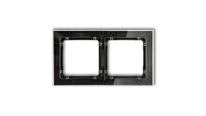 DECO Ramka uniwersalna podwójna transparentna DECO Art - efekt szkła (ramka: transparentna spód: czarny) transparentny 52-12-DR