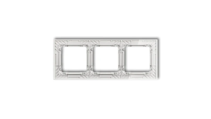 DECO Ramka uniwersalna potrójna transparentna DECO Art - efekt szkła (ramka: transparentna spód: biały) transparentny 52-0-DRS-