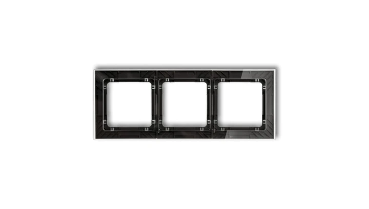 DECO Ramka uniwersalna potrójna transparentna DECO Art - efekt szkła (ramka: transparentna spód: czarny) transparentny 52-12-DR
