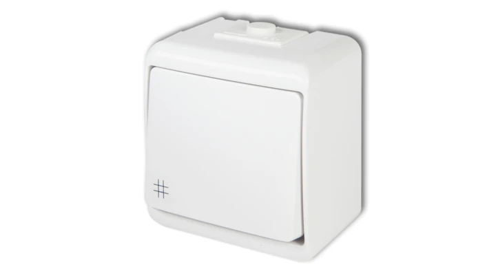 JUNIOR Łącznik krzyżowy biały IP54 WHE-6