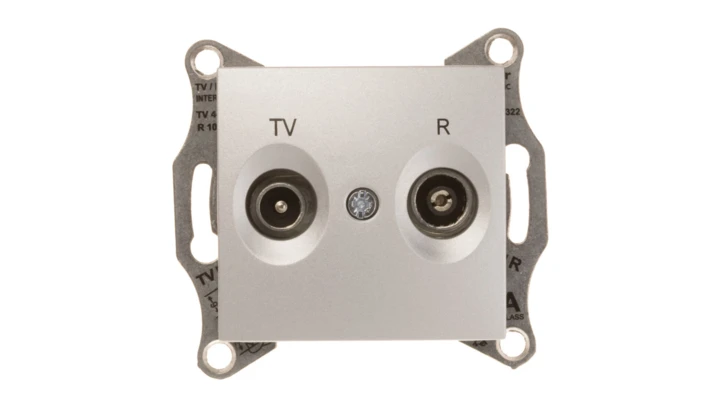Sedna Gniazdo antenowe RD/TV przelotowe aluminium SDN3301860