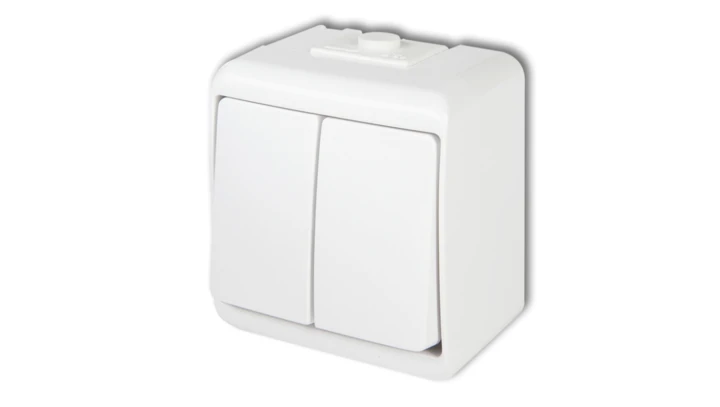 JUNIOR Łącznik świecznikowy biały IP54 WHE-2