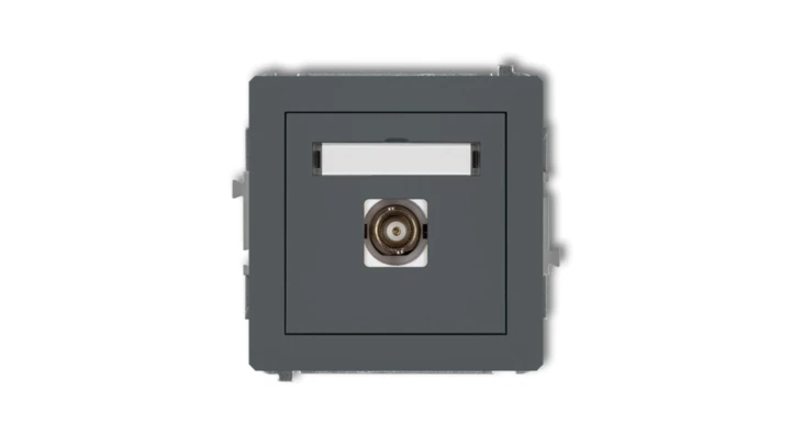 DECO Gniazdo pojedyncze BNC grafitowy mat 28DGBNC-1