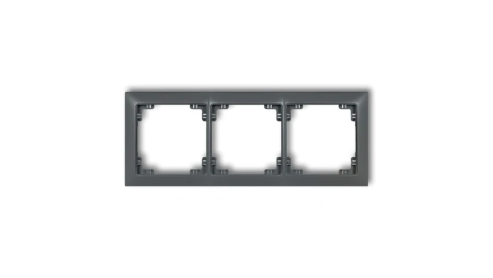 DECO Ramka uniwersalna potrójna z tworzywa DECO Soft grafitowy mat 28DRSO-3