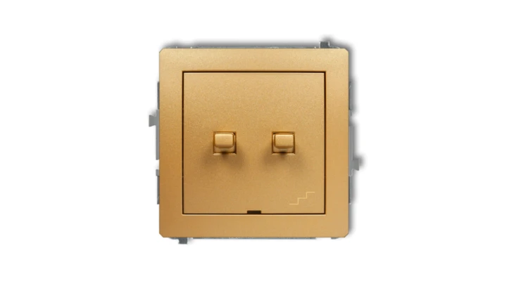 DECO Łącznik podwójny schodowy w stylu amerykańskim złoty 29DWPUS-33