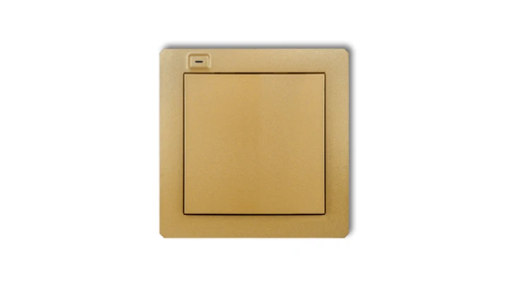 DECO Nadajnik 1-klawiszowy 2-kanałowy z czujnikiem temperatury do systemu Exta Life złoty 29DEL-1