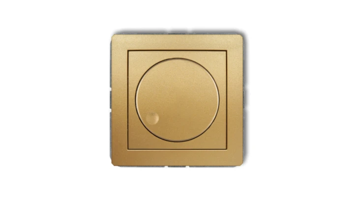 DECO Regulator elektroniczny oświetlenia przyciskowo-obrotowego złoty 29DRO-1