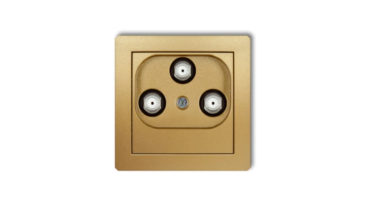 DECO Gniazdo multimedialne 3F DATA (Vectra) złoty 29DGMV