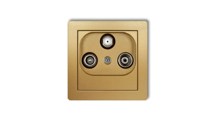 DECO Gniazdo antenowe RTV-SAT końcowe (2 wejścia antenowe) złoty 29DGST