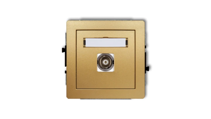 DECO Gniazdo pojedyncze BNC złoty 29DGBNC-1