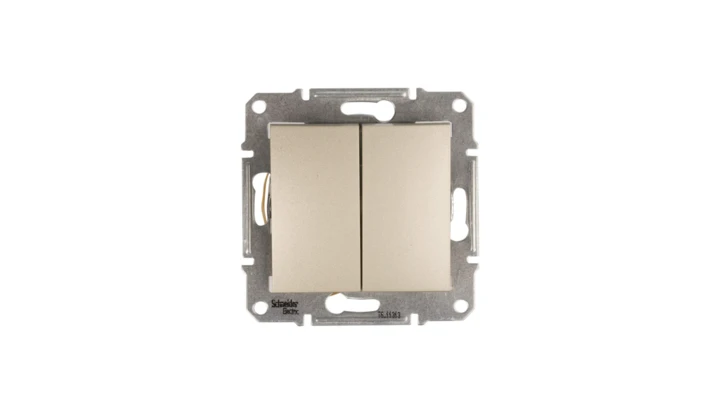 Sedna Łącznik schodowy podwójny 10AX satyna IP20 SDN0600168