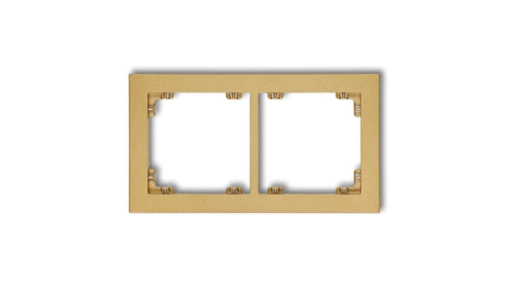 DECO Ramka uniwersalna podwójna z tworzywa złoty 29DR-2