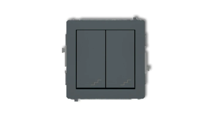 DECO Łącznik podwójny schodowy grafitowy mat 28DWP-33