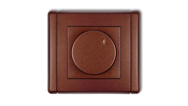FLEXI Elektroniczny regulator oświetlenia przyciskowo-obrotowy do lamp LED brązowy metalik 9FRO-2