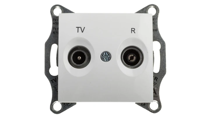 Sedna Gniazdo antenowe RD/TV przelotowe 8dB białe SDN3301321