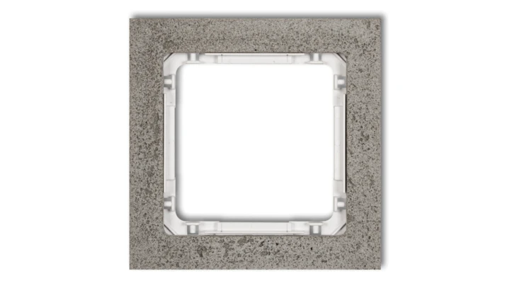 DECO Ramka uniwersalna pojedyncza - beton (ramka: ciemnoszary spód: biały) ciemny szary 28-0-DRB-1