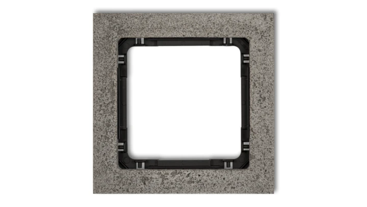 DECO Ramka uniwersalna pojedyncza - beton (ramka: ciemnoszary spód: czarny) ciemny szary 28-12-DRB-1