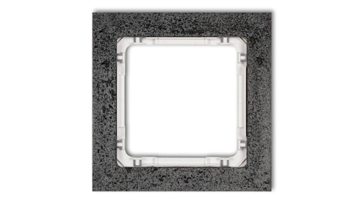 DECO Ramka uniwersalna pojedyncza - beton (ramka: antracytowa spód: biały) antracyt 11-0-DRB-1