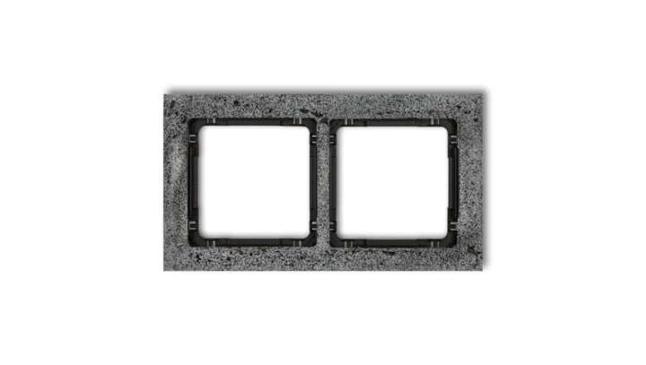 DECO Ramka uniwersalna podwójna - beton (ramka: antracytowa spód: czarny) antracyt 11-12-DRB-2