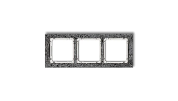 DECO Ramka uniwersalna potrójna - beton (ramka: antracytowa spód: biały) antracyt 11-0-DRB-3