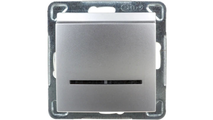 IMPRESJA Łącznik hotelowy z podświetleniem srebrny ŁP-15YS/m/18