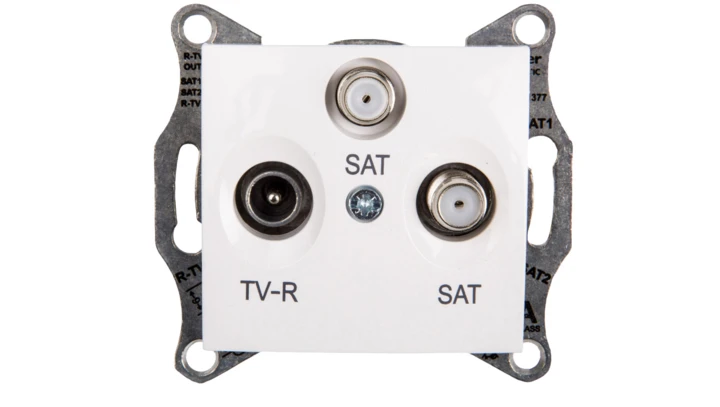 Sedna Gniazdo antenowe TV/SAT/SAT końcowe białe SDN3502121