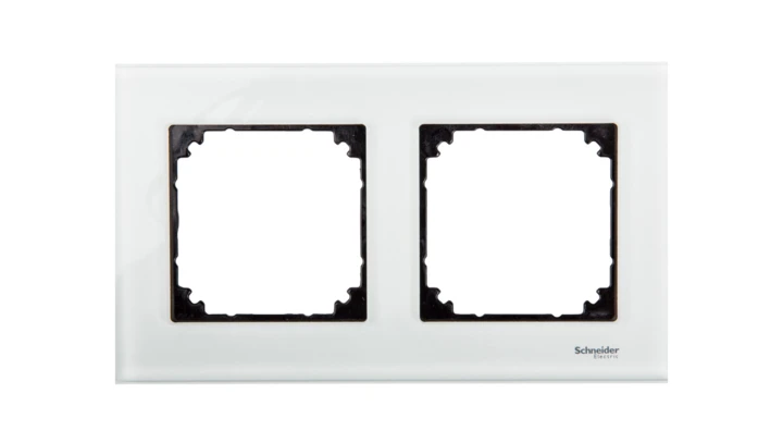 Merten M-Elegance Ramka podwójna szklana brylantowy biały MTN404219