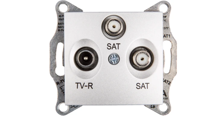Sedna Gniazdo antenowe TV/SAT/SAT końcowe aluminium SDN3502160