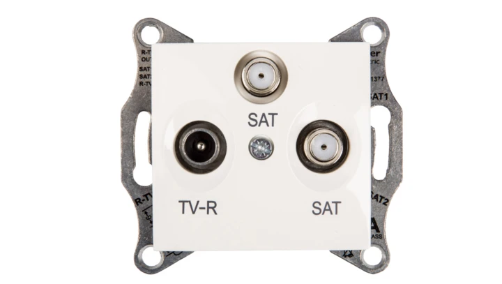 Sedna Gniazdo antenowe TV/SAT/SAT końcowe kremowe SDN3502123