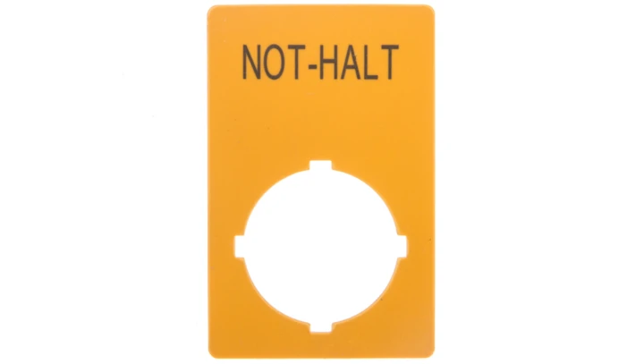 Tabliczka opisowa żółta prostokąt 50x33mm NOT-HALT M22-XZK1-D99 121089