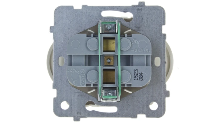 KARO Gniazdo podwójne b/u z przesłonami ecru perłowy GP-2SRP/m/42