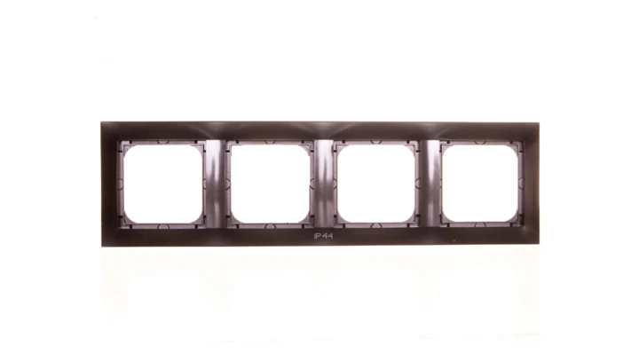 IMPRESJA Ramka poczwórna do łączników IP44 antracyt RH-4Y/50