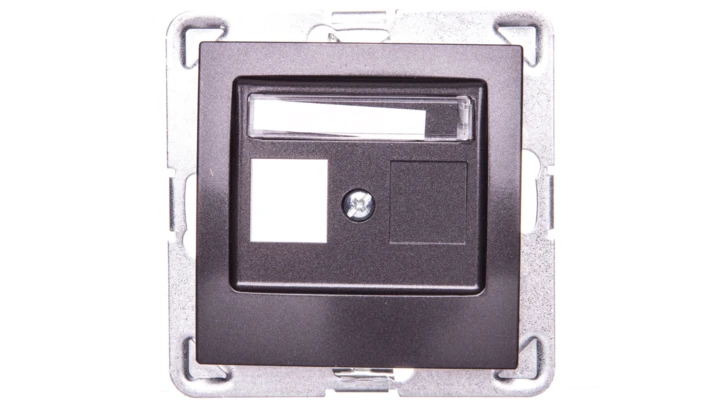 IMPRESJA Obudowa gniazda teleinformatycznego pojedynczego antracyt GPK-1Y/p/50