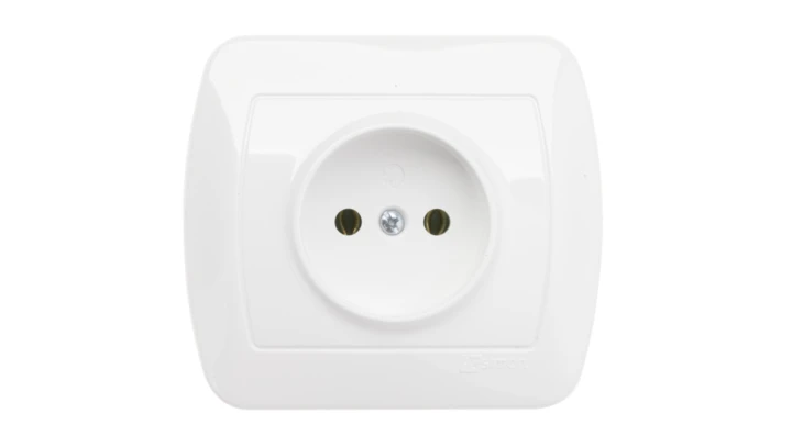 Simon Akord Gniazdo pojedyncze b/u 16A IP20 białe AG1e/11