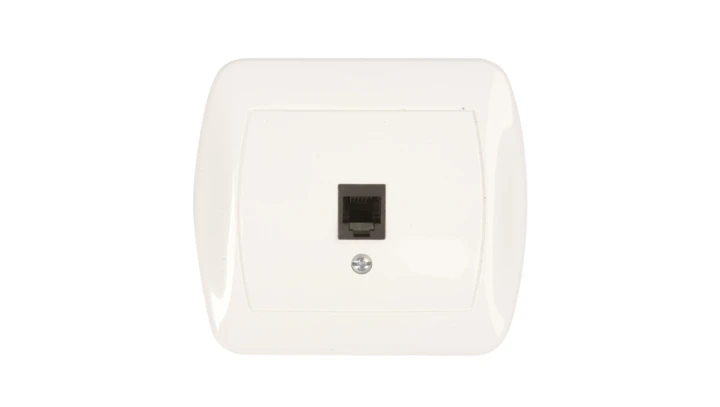 Simon Akord Gniazdo telefoniczne pojedyncze RJ12 białe AT1/11