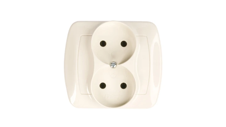 Simon Akord Gniazdo podwójne b/u 16A IP20 beżowe AG2/12