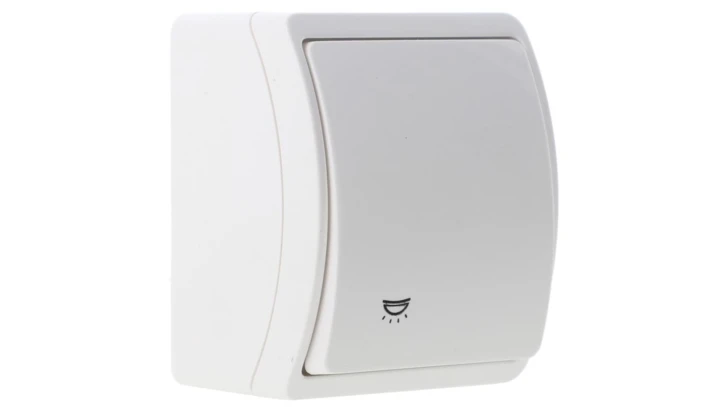 Koala Przycisk /światło/ n/t IP44 biały VW 156-01 61.351