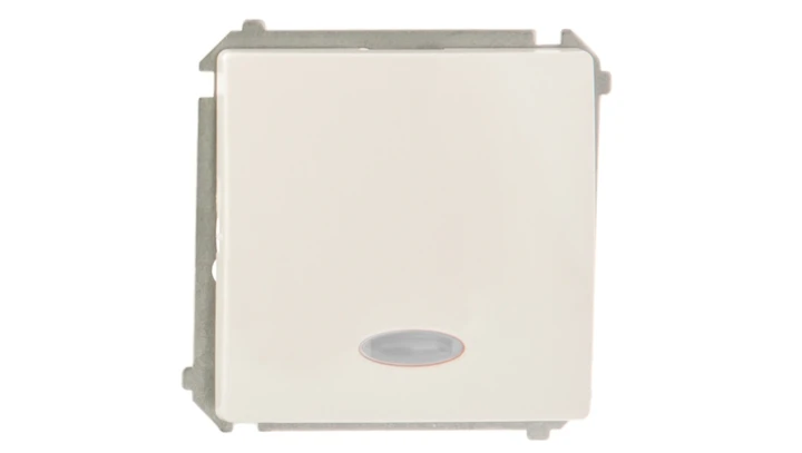 Simon Basic Łącznik jednobiegunowy z podświetleniem, szybkozłącza, biały BMW1L.01/11