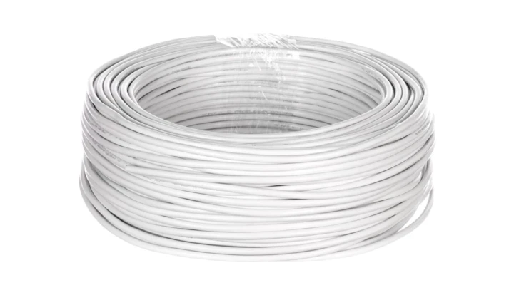 Przewód mieszkaniowy H03VV-F (OMY) 4x0,75 żo biały /25m/