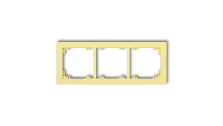 DECO Ramka potrójna DECO Pastel Matt kanarkowy 43DR-3