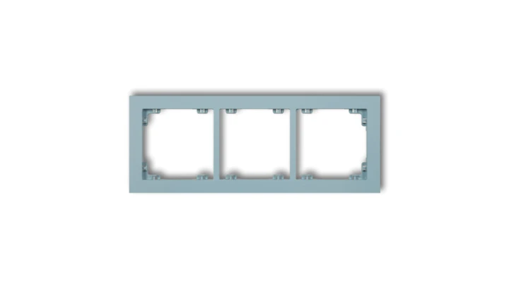 DECO Ramka potrójna DECO Pastel Matt lazurowy 48DR-3