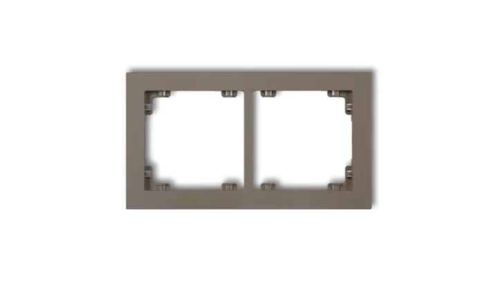 DECO Ramka podwójna DECO Pastel Matt czekoladowy 49DR-2