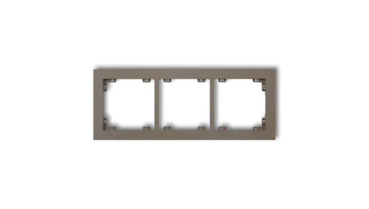 DECO Ramka potrójna DECO Pastel Matt czekoladowy 49DR-3