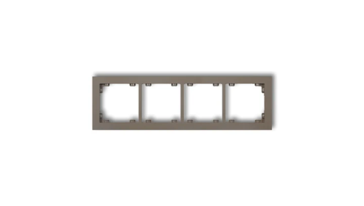 DECO Ramka poczwórna DECO Pastel Matt czekoladowy 49DR-4