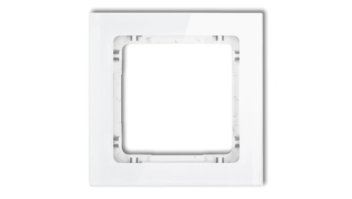 DECO Ramka pojedyncza - efekt szkła (ramka: biała spód: biały) biały 0-0-DRS-1